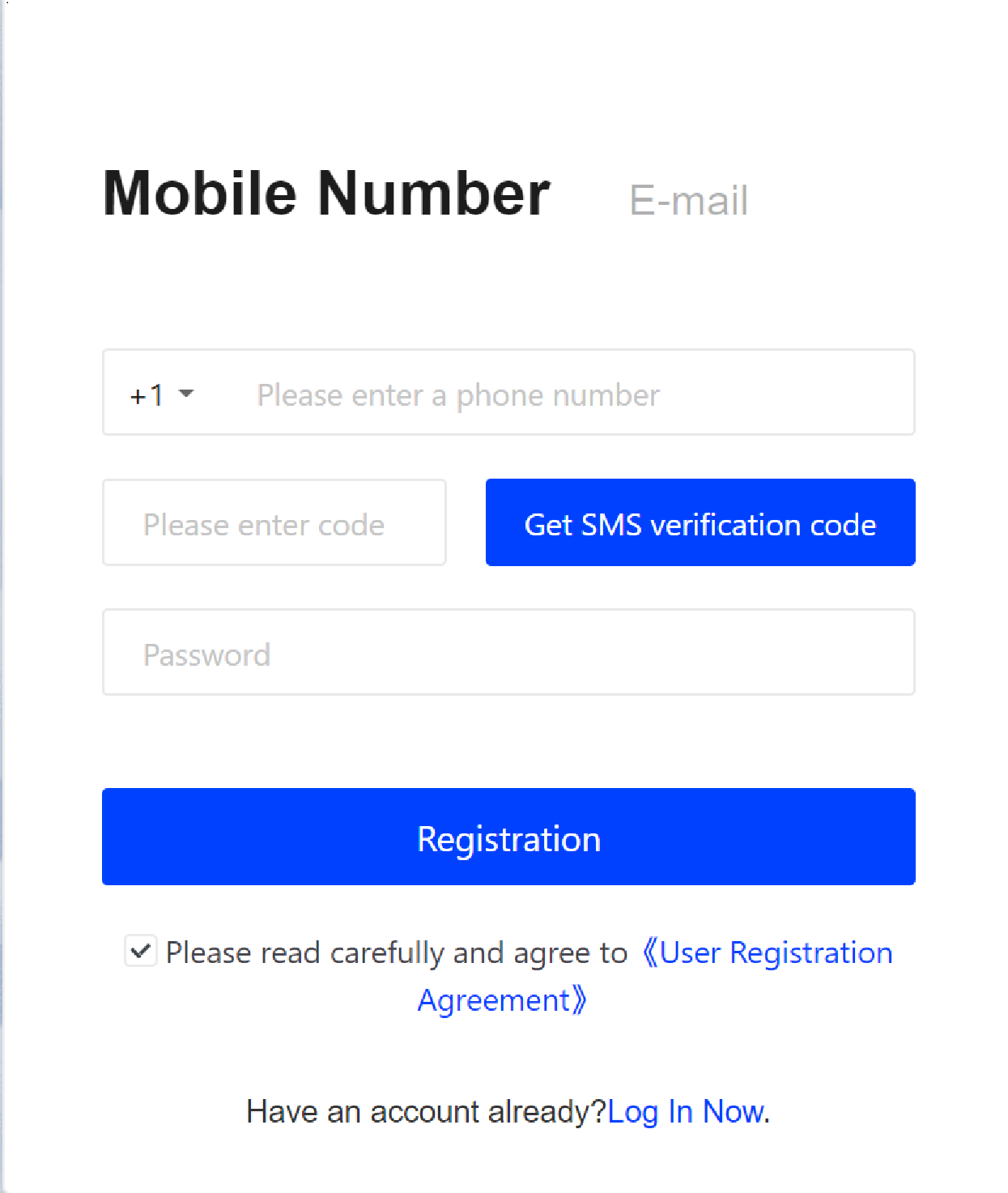Registration Page